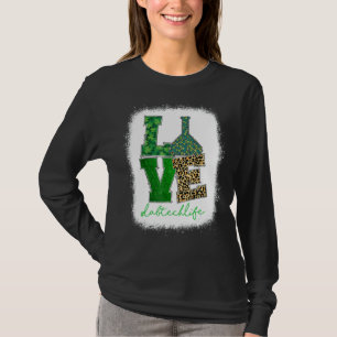 T-shirt Love Lab Tech Life Shamrocks Leopard Happy St Part