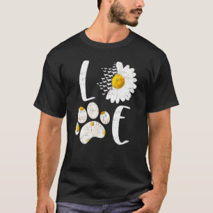 T-shirt Love Labrador Retriever Costume Dog Paw Daisy Flow
