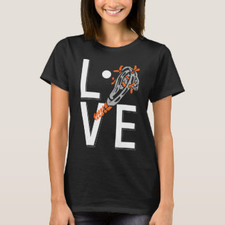 T-shirt LOVE Lacrosse Magnifique crosse Cool présente
