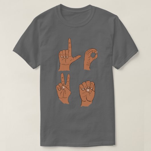 T-shirt LOVE Language American Sign (Design devant)