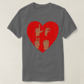 T-shirt LOVE Language American Sign Language 1 (Design devant)