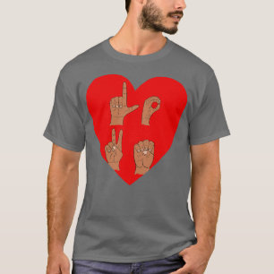 T-shirt LOVE Language American Sign Language 1