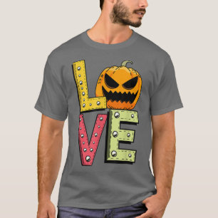 T-shirt Love Lazy Costume Halloween Citrouille Jack-o'-lan