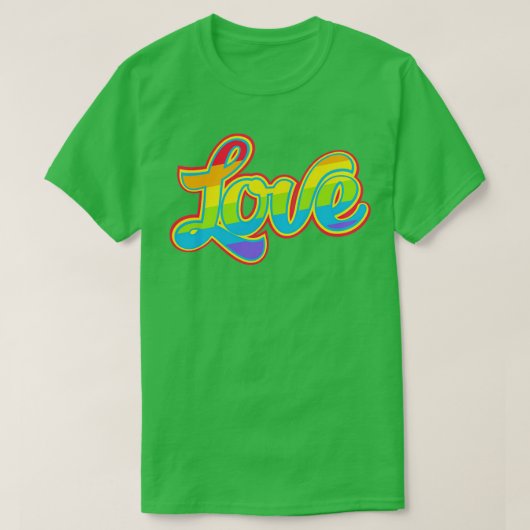 T-shirt Love LGBT Pride (Design devant)