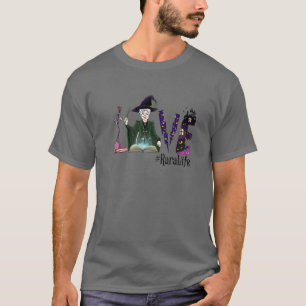 T-shirt Love Life sorcière Halloween