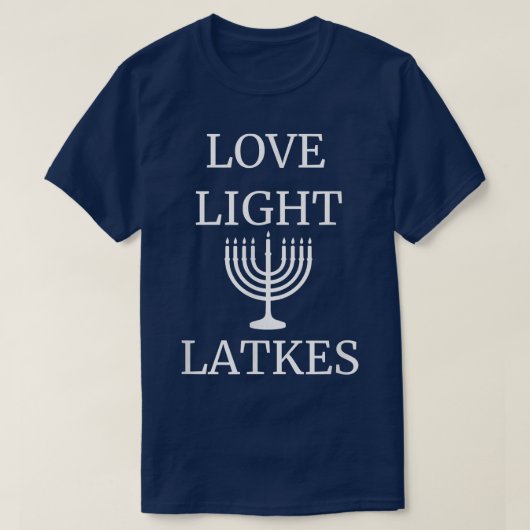 T-shirt Love Light Latkes suer  (Design devant)