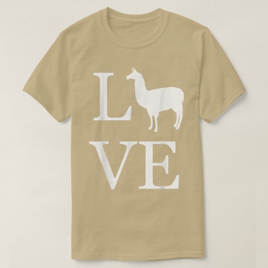 T-shirt Love Llama Alpaca Silhouette Llamas Lover Propriét (Design devant)
