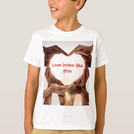 T-shirt love looke like this (Devant)