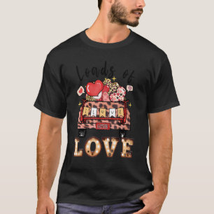 T-shirt Love Love Cupid's Leopard Heart Balloons Valen