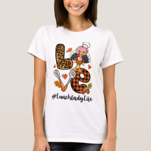 T-shirt Love Lunch Lady Leopard