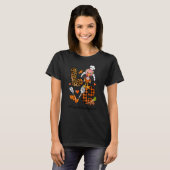 T-shirt Love Lunch Lady Leopard Pumpkin Turkey Fall Thanks (Devant entier)