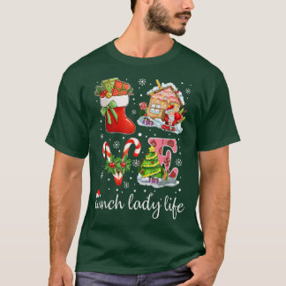 T-shirt Love Lunch Lady Life & Cafeteria Snowflake Christm