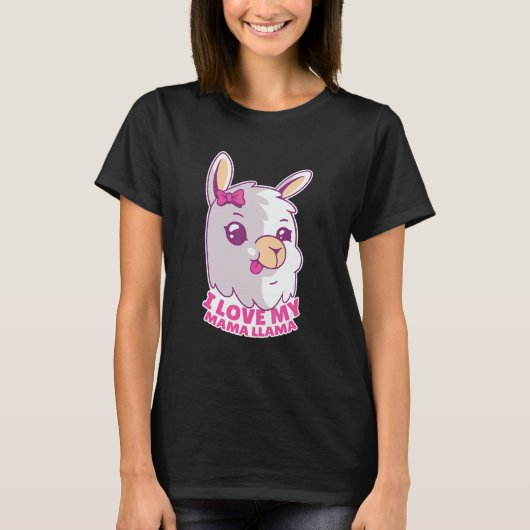 T-shirt Love mama Llama (Devant)