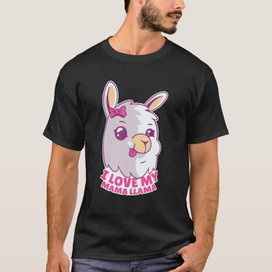 T-shirt Love mama Llama (Devant)