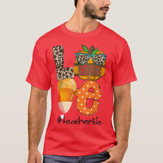 T-shirt Love maternelle Enseignant Vie Halloween Automne C