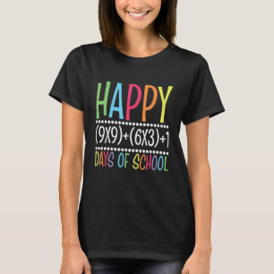 T-shirt Love Math Enseignant Vie Heureux 100 Jours De L'Éc