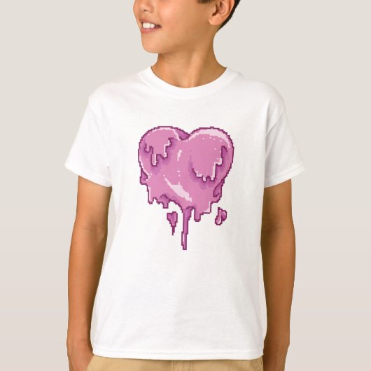 T-shirt Love Melt Pixel Art (Devant)