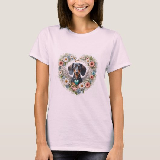 T-shirt Love Memory Dachshund (Devant)