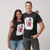 T-shirt Love Messy Bun Math Teacher Squad Saint Valentin (Unisexe)