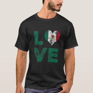 T-shirt Love Mexico Drapeau Vintage Mexique Vacances 2