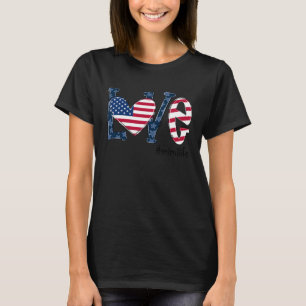 T-shirt Love Mimi Life Drapeau américain 4 juillet