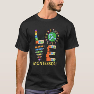 T-shirt Love Montessori Jouets Enfants Garçons Et Filles D
