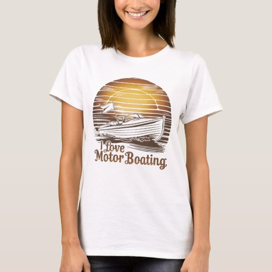 T-shirt Love Motor Boating : Un bateau d'affection (Devant)