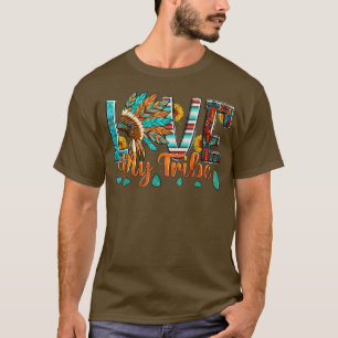 T-shirt Love My Tribe Autochtone Américain Coiffure