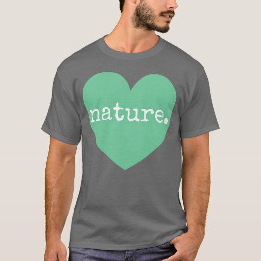 T-shirt Love Nature Heart retro (Devant)