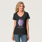 T-shirt Love Never Forgets Alzheimer's Awareness Brain Dis (Devant entier)
