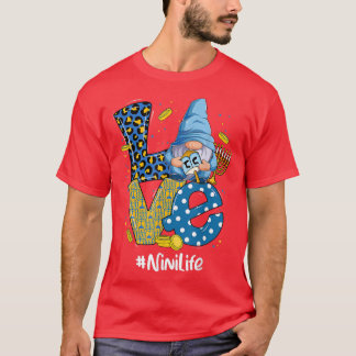 T-shirt Love Nini Life Leopard Gnome Happy Chanukah Gnome 