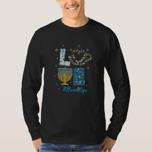 T-shirt Love Nurse Hanukkah Infirmières juives Chanukah PJ