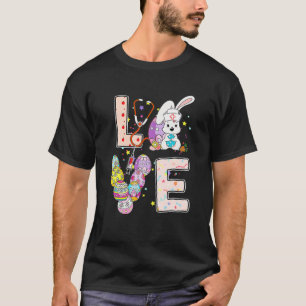 T-shirt Love Nurse Life Funny Pâques jour de soins infirmi
