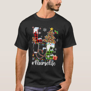T-shirt Love Nurse Nurse Life Noël 2021 Flannel