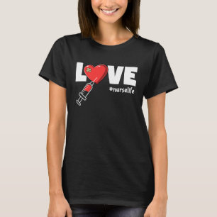 T-shirt Love Nurselife Nursing Hospital Soins de santé