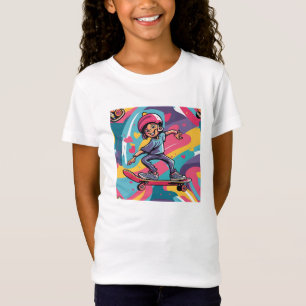T-Shirt Love on Wheels - Skateboard Cool Design de coeur