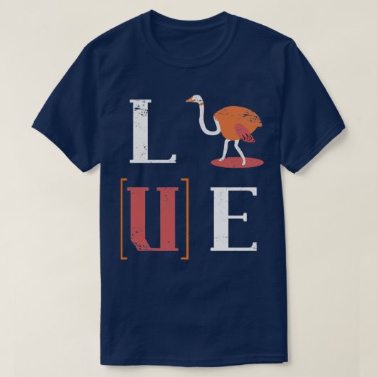 T-shirt Love Ostrich (Design devant)