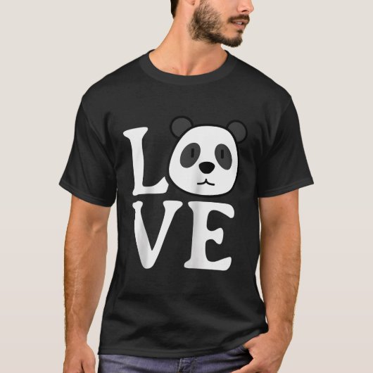 T-shirt Love Pandas Panda Bear Panda Baseball (Devant)