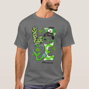 T-shirt LOVE Paramedic Life Funny St Patrick Day Femmes