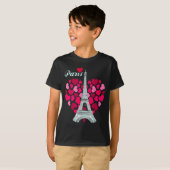 T-shirt Love Paris Heart Eiffel Tower Souvenir France Fren (Devant entier)