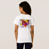 T-Shirt Love Patchwork Hearts Word Art Shirts (Dos entier)