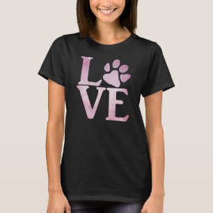 T-shirt Love Paw Classic Rose