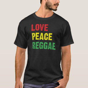 T-shirt Love Peace Reggae pour Jamaïque musique style de v