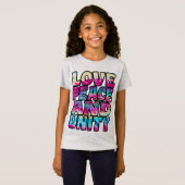 T-Shirt LOVE PEACE UNITY. (Devant entier)