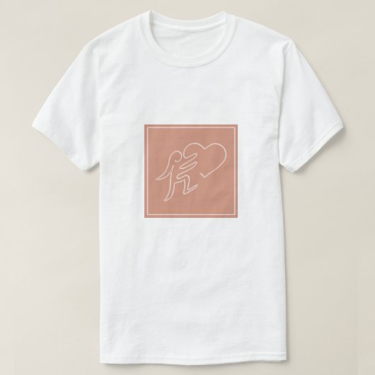 T-SHIRT LOVE (PEACH) (Design devant)