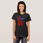 T-shirt Love Pennsylvania In Block Letters (Devant entier)