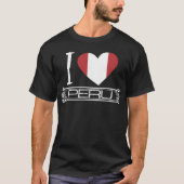 T-shirt Love Pérou Pays Drapeau (Devant)