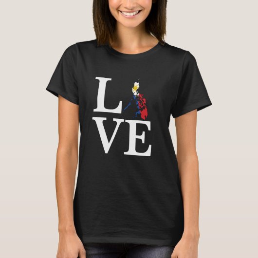 T-shirt Love Philippines Map et Drapeau, Philippine Map et (Devant)