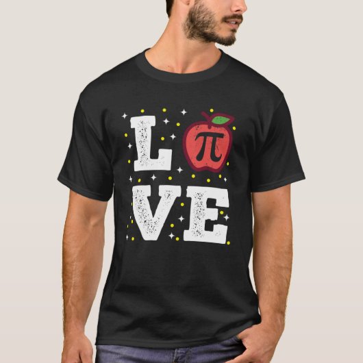 T-shirt Love Pi Math Enseignant Étudiants International Ha (Devant)