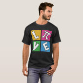 T-shirt LOVE PI Pop Art Math Design (Devant entier)